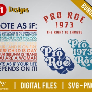 Vote for your rights SVG, Pro Roe 1973 PNG, Pro-Choice svg, Stand up for Rights, Your voice matters svg, Women&#39;s Rights Design, Digital file