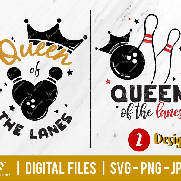 Queen of the lanes svg, bowling lover club svg, bowling mom svg, bowling league svg, bowling saying svg, bowling queen | Digital file