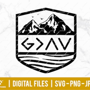 God is groter dan de hoogte- en dieptepunten svg, God is groter svg bestand, God SVG, Christelijke SVG, Religieuze SVG, Berg Svg | Digitale cut-bestanden