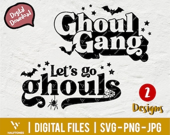 Lets Go Ghouls Svg, Ghoul gang svg, Halloween png, halloween mom svg, funny halloween svg, witchy sag, tiny ghoul svg  | Digital cut file