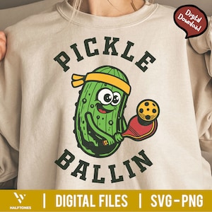 Pickle Ballin Svg, Pickleball Svg, Non posso avere Pickleball Svg, Pickle Ball Camicia Svg, Felpa Pickleball Svg, Divertente Pickleball Svg Png