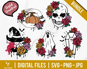 Floral Ghost svg, Halloween Svg, Ghost svg, Ghosts svg, Ghost Vector, boo svg, halloween ghost svg, spooky season svg / Digital cut files