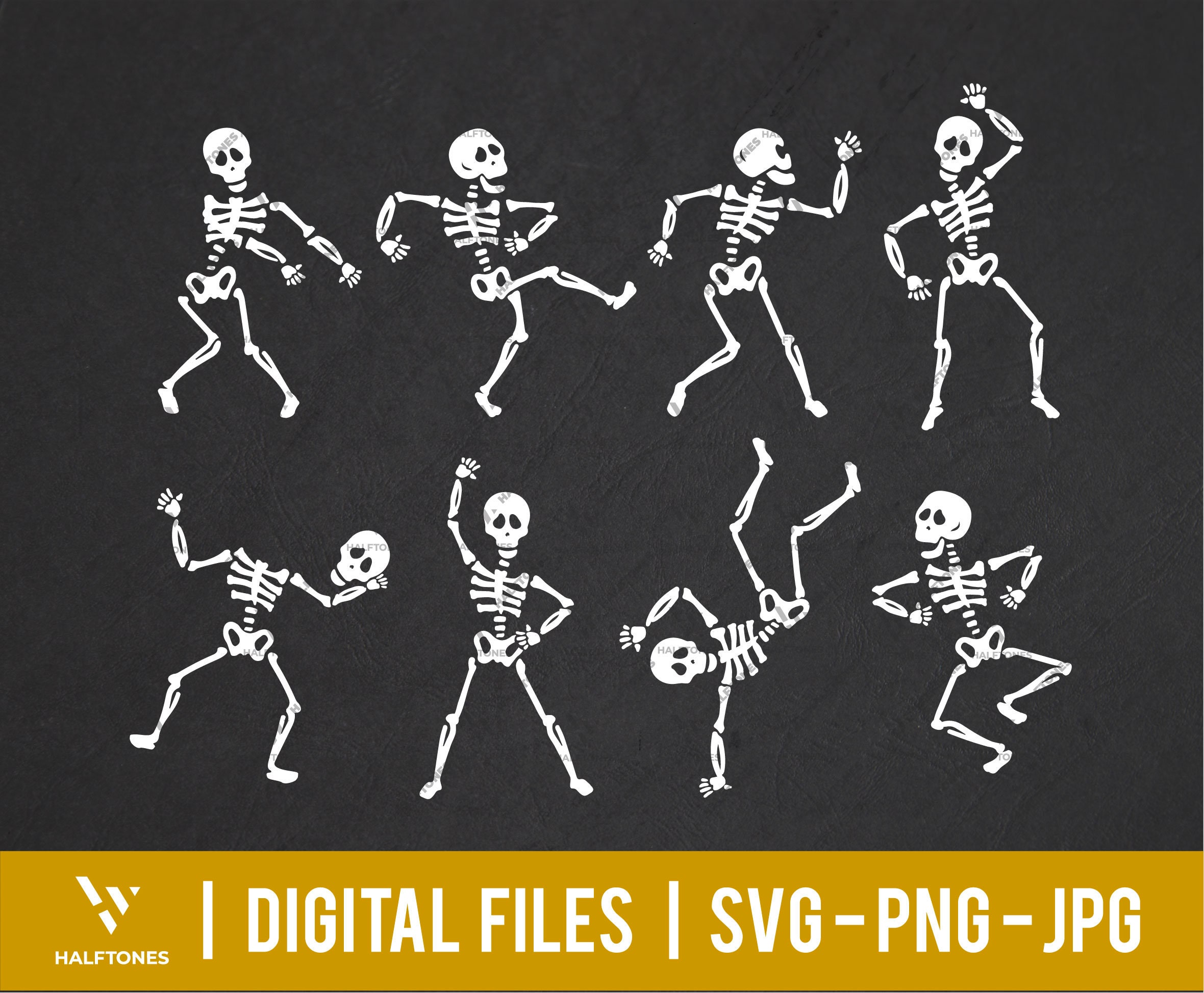 Dancing Skeleton Svg Funny Halloween Svg Funny Dance Svg - Etsy