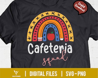 Escuadrón de cafetería SVG, Trabajador de cafetería Svg, Señora del almuerzo escolar Svg, Monitor de almuerzo Svg, Escuadrón de señora del almuerzo Svg, Regreso a la escuela Svg