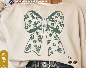 Retro Coquette St Patrick's Day Svg, St Patrick's Day Bow Svg, Retro Checkered St Patrick's Day Svg, Retro St Patricks Day Png, Shamrock Svg