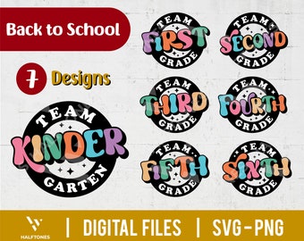 Team School Grade Bundle Svg, First Day Of School Svg, Grade School Svg, Back to school Svg, Team First Grade Svg, Team Second Grade Svg Png