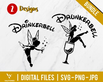 Drinkerbell Svg, Wine lover Svg, Drunkerbell Svg, Drinking Party Svg, Drinking Shirt Svg , Funny Drinking Svg | Digital cut files for Cricut