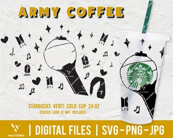 Army Sister Starbucks Cup SVG Patriotic SVG Full Wrap Presized for 24oz Cold Cup Army Decal Soldier Cut File Proud Army Sister