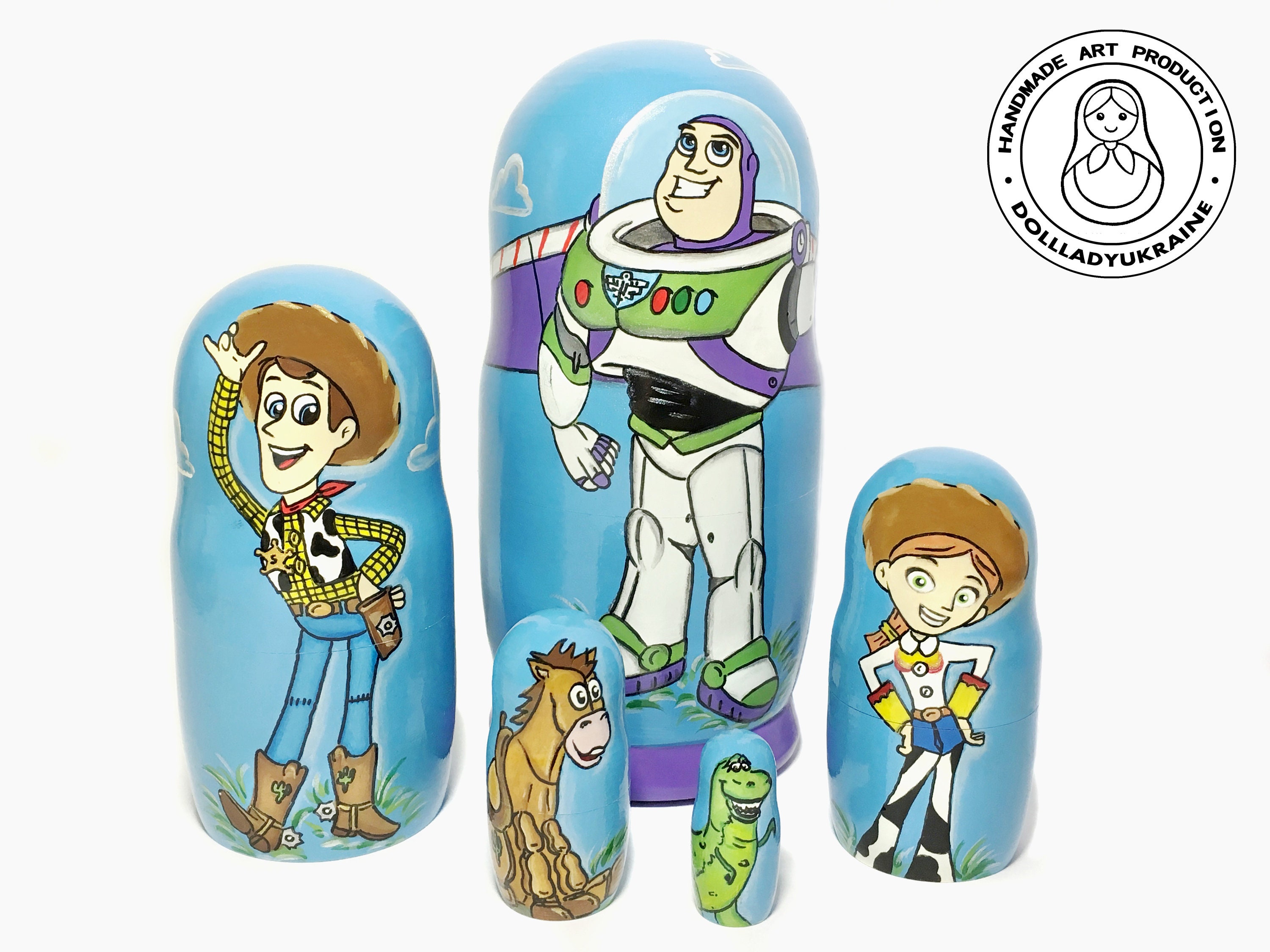 Toy Story Big Size Nesting Doll Matryoshka 5pcs 16 5 Etsy