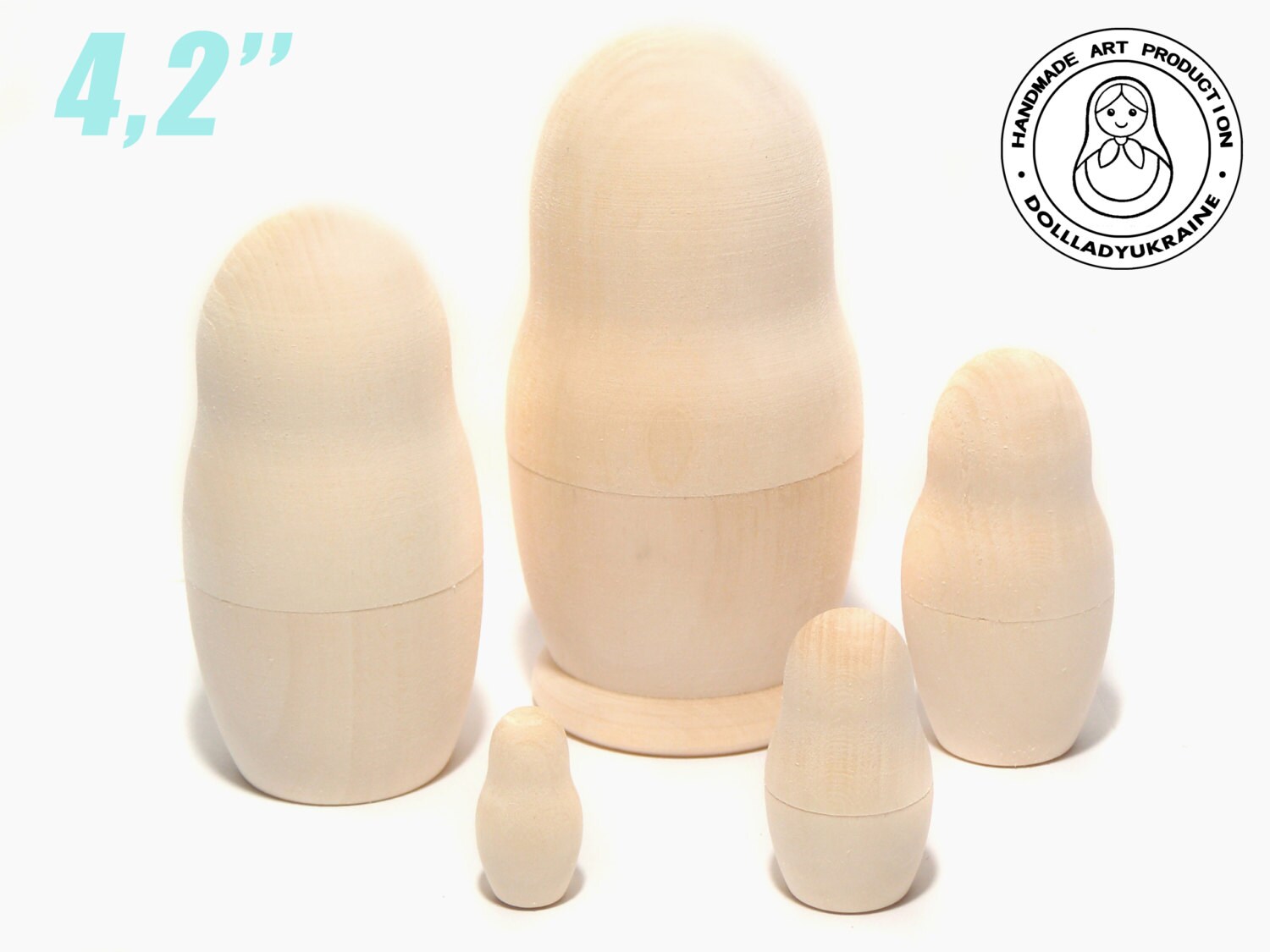 Blank Nesting doll READY TO SHIP Unpainted Blank Matryoshka Etsy