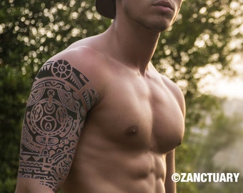 Maori Tattoo Sleeve Etsy Maori Tattoo Sleeve Etsy