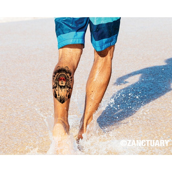 Large Temporary Tattoo Sleeve Half Arm Sleeve Tattoo Portrait Temporary Tattoo Tribal Women Fake Tattoo Sleeve Tatouage Temporaire Zanctuary