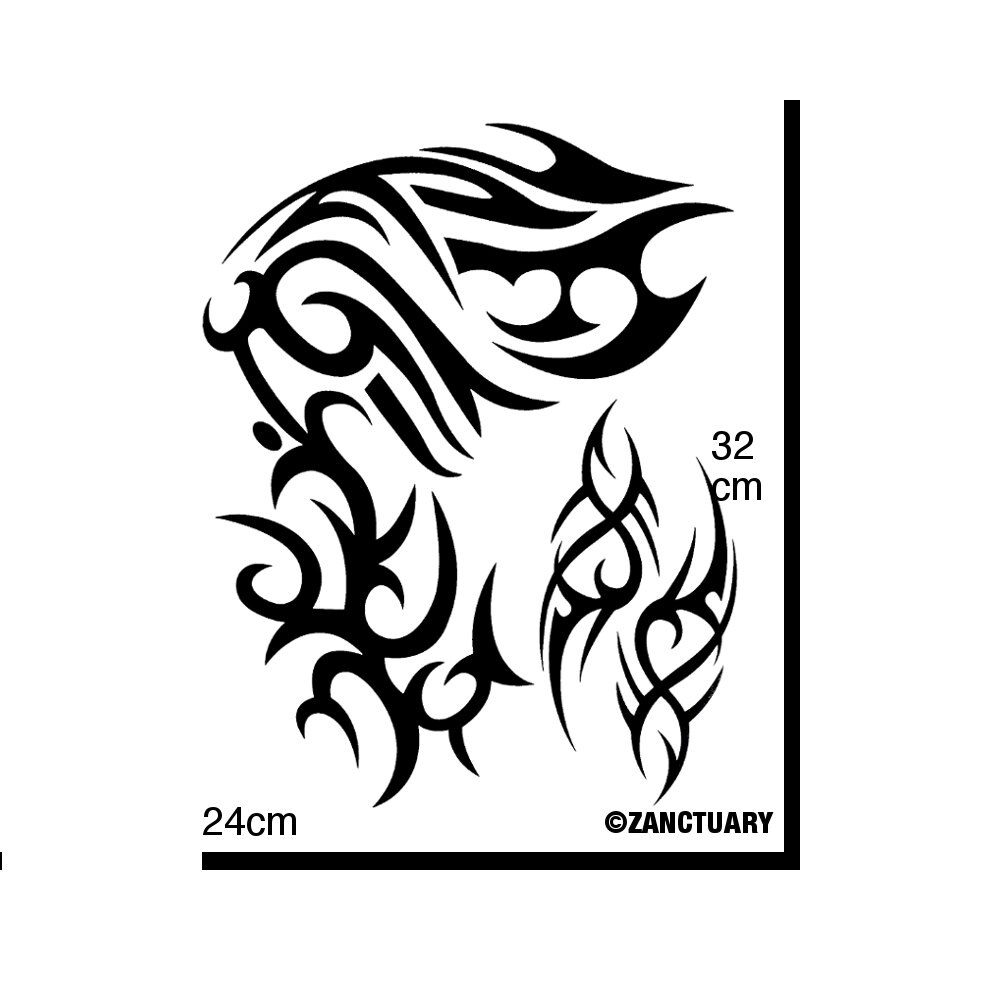 Tribal Temporary Tattoo Sleeve Tribal Arm Tattoo Full Arm Etsy