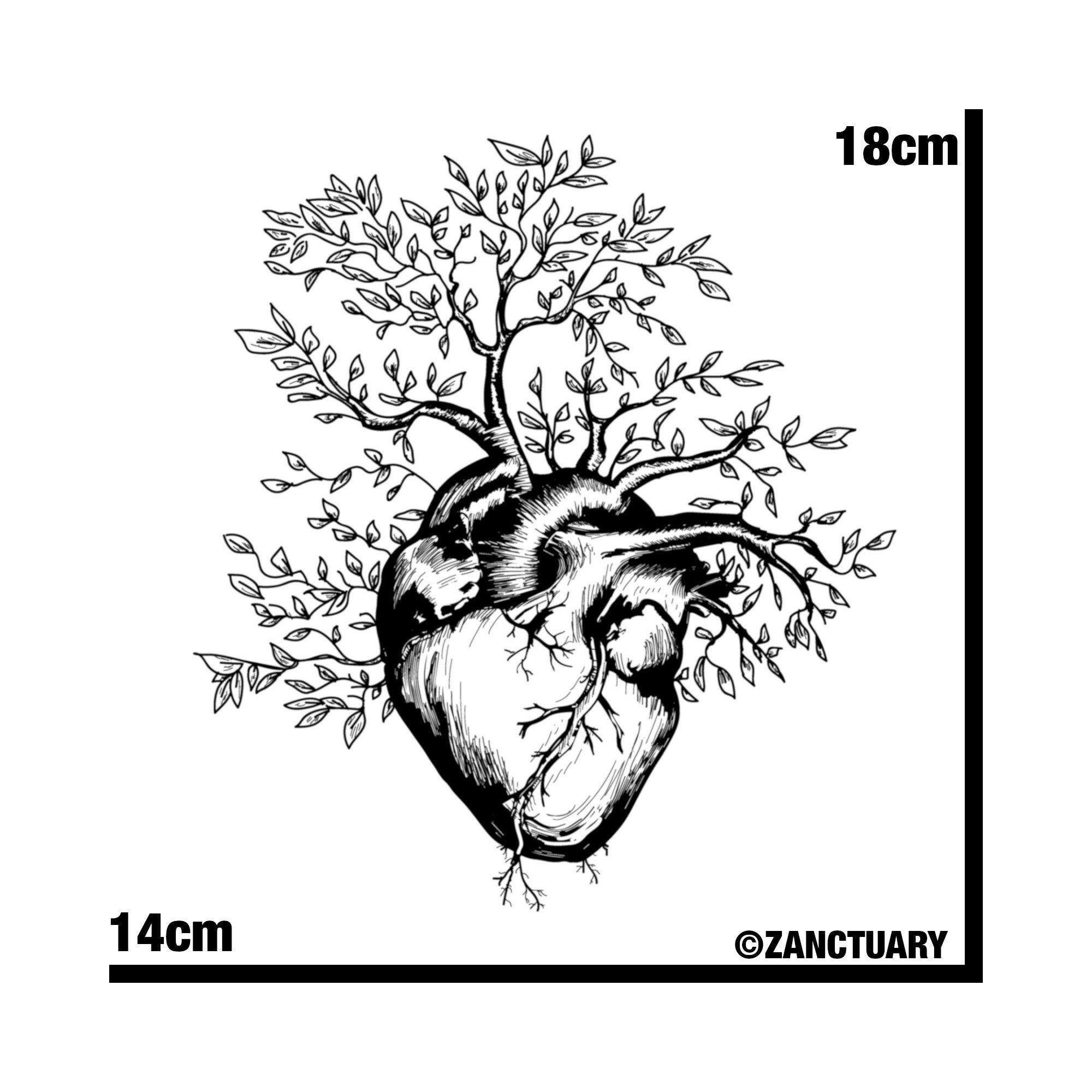Heart Shaped Tree Tattoo