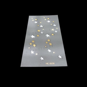 2 Sheets Star Temporary Tattoo Face Tattoo Kid Temporary Tattoo Kids Fake Tattoo Gold Star Tattoo Face Flash Tattoo Star Metallic Tattoo