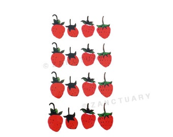 2 Sheets Kid Temporary Tattoo Kid Birthday Tattoo Kids Fake Tattoo Strawberry Tattoo Fruit Tattoo Hipster Tattoo Mini Tattoo Small Tattoo