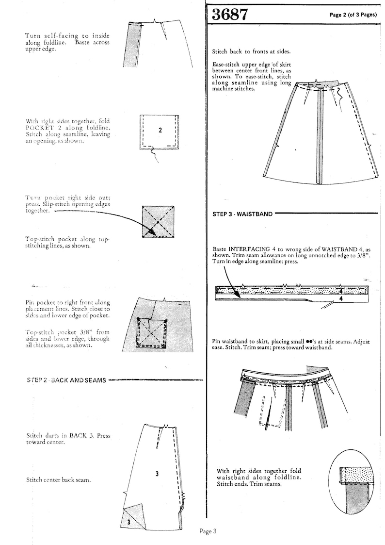 PDF Digital Download Sewing Pattern Vintage 1970s Aline Wrap - Etsy