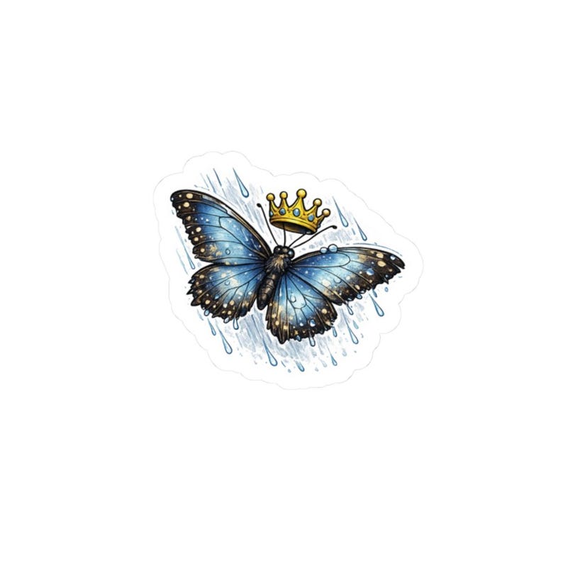 Butterfly Sticker | Watercolor Rain Design - Etsy