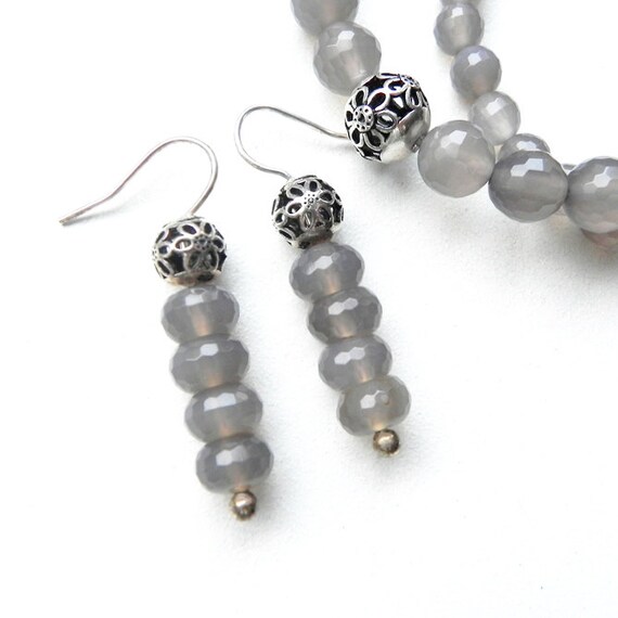 Agate Earrings Sterling Silver Details Unique Earrings Natural Etsy