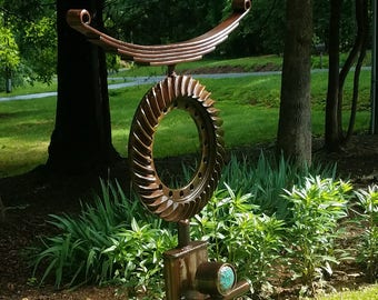 Asian sculpture-Japanese art-Metal Sculpture-Abstract Sculpture-Metal Art-Outdoor Sculpture-outdoor metal art