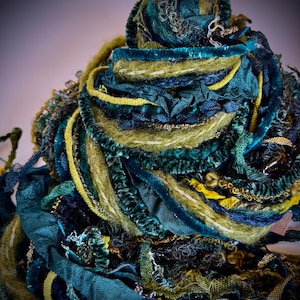 New - LAGOON Adornment Fiber Art Bundle, Specialty Yarn Embellishment,  32 yards