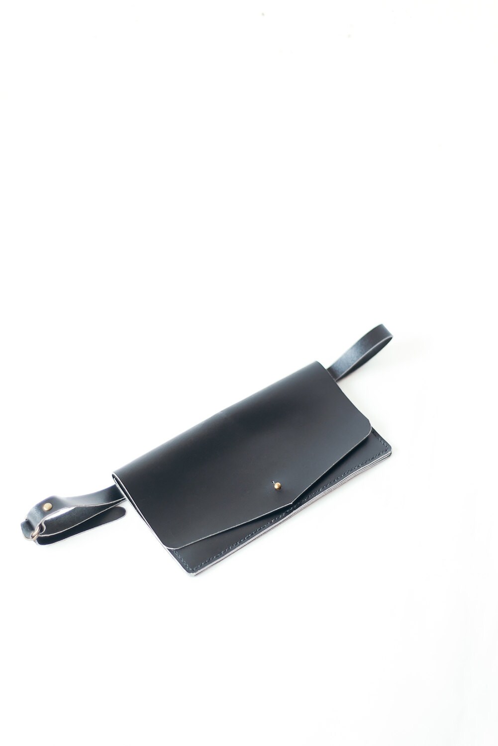 Belt Bag Leather Black Leather Waist Bag Leather Waist Pack Etsy