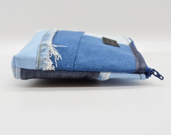 Bag - Two Tone Denim (cosmetic bag, pencil case, pouch, toiletry bag, make-up bag, toiletry bag, pencil case, small bag)