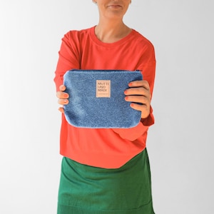 piccola borsa in spugna // borsa per cosmetici, borsa da bagno, borsa da toilette, borsa per la borsa, tasca interna, pochette, borsa con cerniera