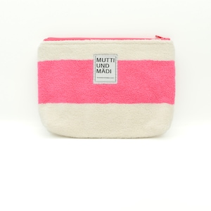 kleine Tasche aus Frottee // Kosmetiktasche, Badetasche, Kulturbeutel, Tasche für die Tasche, Innentasche, Clutch, Tasche mit Reißverschluss