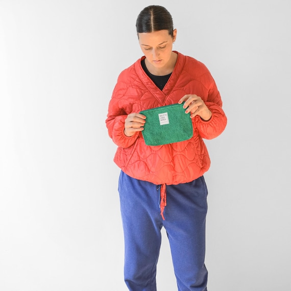 Kleine Tasche aus Frottee // Kosmetiktasche, Badetasche