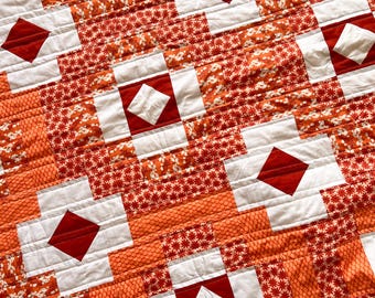 Handmade Fox Baby Quilt | Adorable Nursery Blanket | Soft Cotton | Perfect Baby Shower Gift |SALE