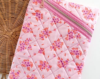 Quilted Zipper Pouch | iPad & Tablet Sleeve | Book Sleeve