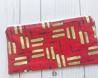 Red Mascara Zipper Pouch -SALE