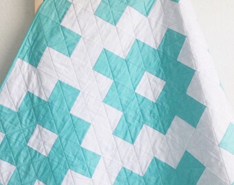 Aztec Baby Quilt, Modern Baby Quilt, Baby Quilt Blanket,Handmade Quilts, Handmade Quilt For Sale