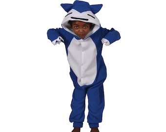 Custom Kids Animal Onesie (Kigurumi - Cosplay) - Blue Rabbit and Bear Creature