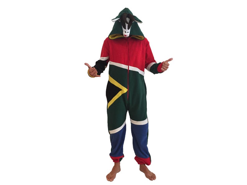 Adult Animal Onesie (Kigurumi - Cosplay - Anime) - South African Flag Springbok Costume image 1