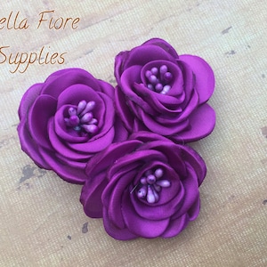 Purple Poppy Flowers - Plum Rose Flowers- Wholesale Flowers, DIY Headband
