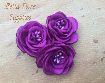 Purple Poppy Flowers - Plum Rose Flowers- Wholesale Flowers, DIY Headband