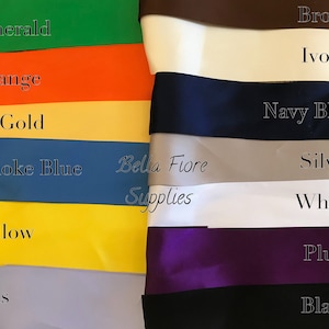 Double Faced Satin Ribbon- 34 Colors Available- 2.25 inch Satin Ribbon- Satin by the Yard