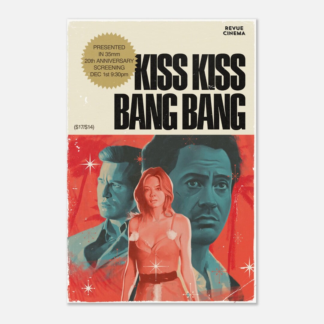 Kiss Bang Bang Movie Poster - Revue Cinema Illustrated Print - Etsy