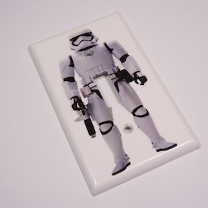 Decorative Happy Star Wars Storm Trooper single light switch plate cover