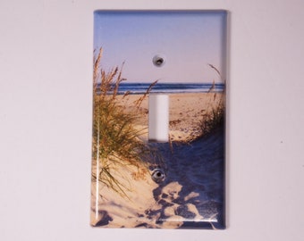 Decorative Beach single light switch plate cover