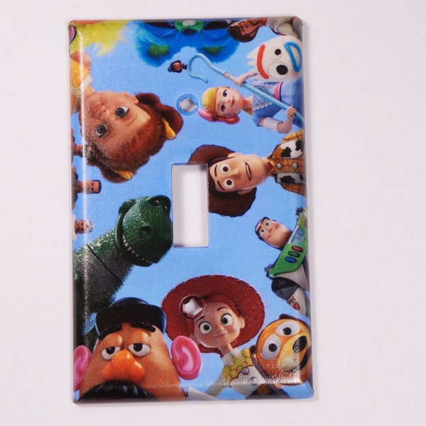 Decorative toy story and gang single light switch plate cover