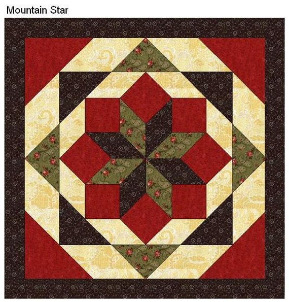 Barn Quilt Light Weight Easy To Install Mountain Star Etsy