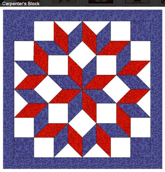 Carpenter's Block Barn Quilt lt. weight Free Shipping Etsy