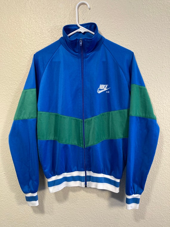 Vintage Nike Air Men's S Blue/Green Stripe 70s 80s