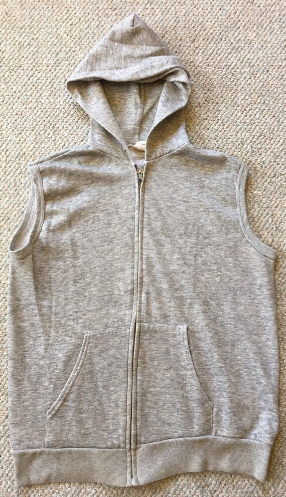 blank sleeveless hoodie