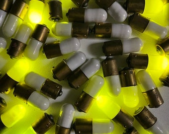 10x TLJ-3-2 yellow nixie tubes luminophore coating light bulbs NOS