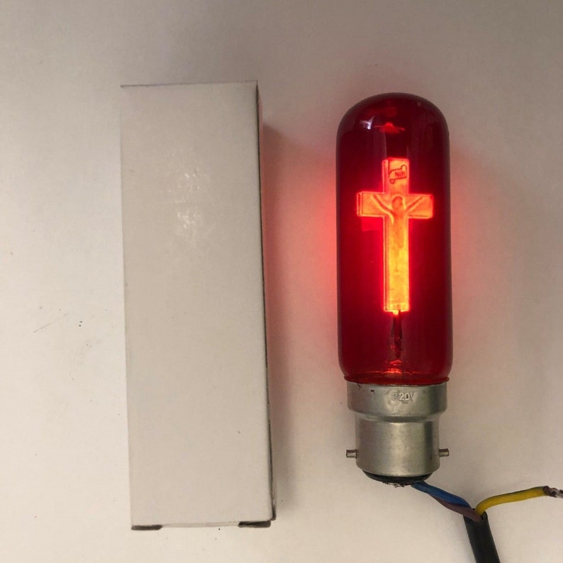 Neon crucifix light bulb Jesus on the cross Artful aerolux copy night