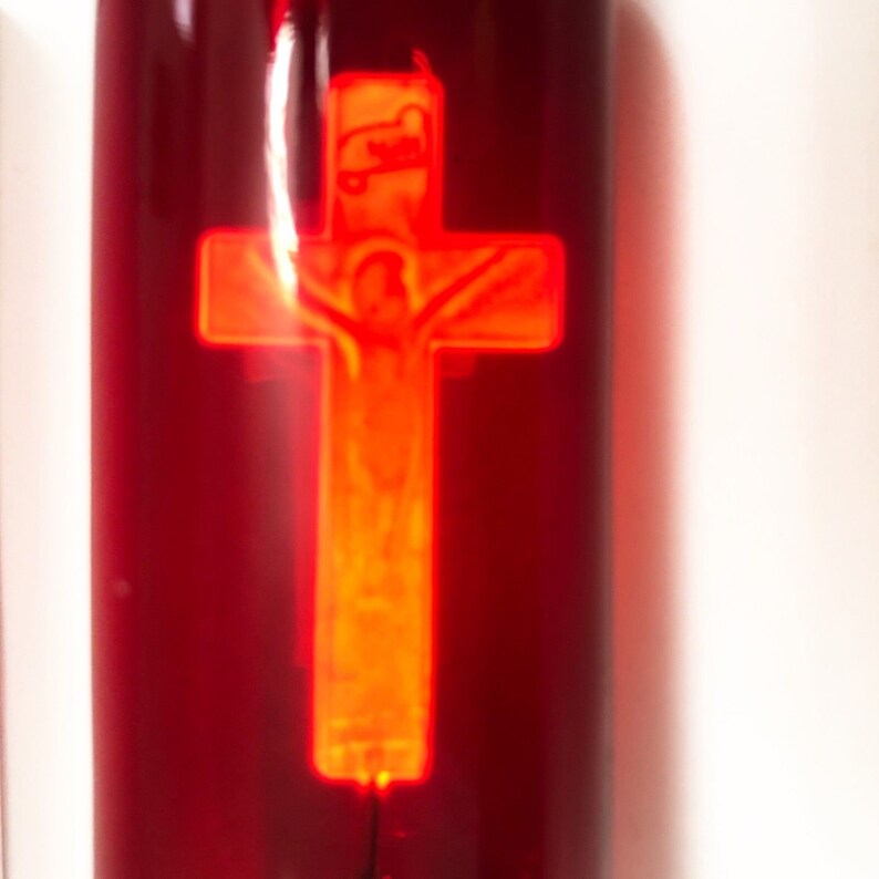 Neon crucifix light bulb Jesus on the cross Artful aerolux copy night nixie lamp